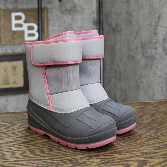 NWT Cat & Jack Toddler Girls Lenny Winter Boots AEX55 8T Gray - Picture 2 of 7